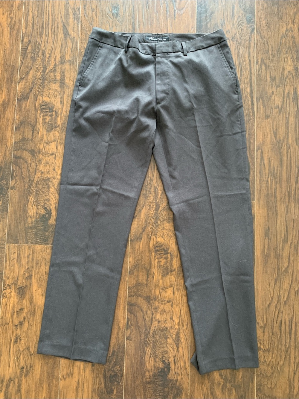 Kenneth Cole New York Charcoal Straight-Leg Dress Pants